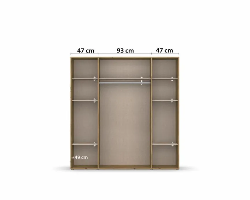 Hot rauch BLUE Kleiderschrank Voyager 187 x 194 cm Alpinweiß / Eiche Artisan