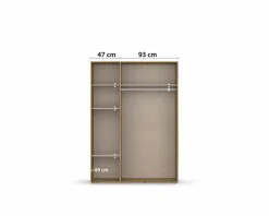 Outlet rauch BLUE Kleiderschrank Voyager 140 x 194 cm Alpinweiß