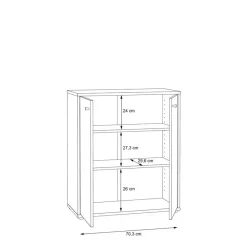 Outlet FORTE Kommode Faik Eiche Sonoma