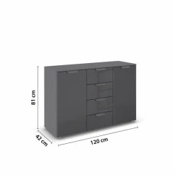 rauch ORANGE Kommode Aditio Box Basalt