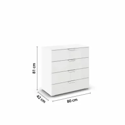 New rauch ORANGE Kommode Aditio Box Weiß / Hochglanz