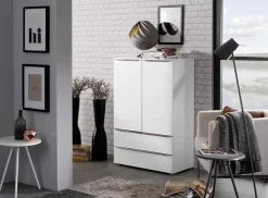 Online rauch ORANGE Kommode Aldono Weiß