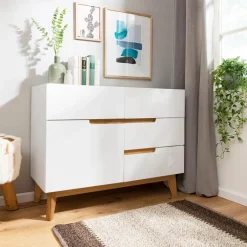 Online MCA Kommode Cervo Weiß / Eiche