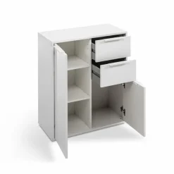 Online Composad Kommode Espresso Weiß Hochglanz