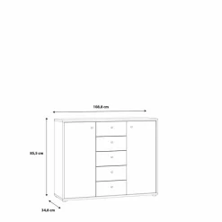 Hot FORTE Kommode Faik Vintage Braun