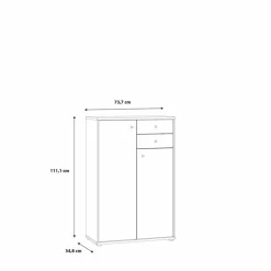 Online FORTE Kommode Faik Weiß