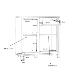 Best FORTE Kommode Farida Artisan-Eiche