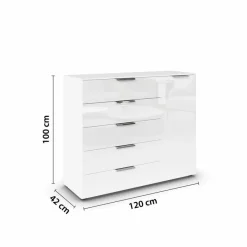 Clearance Kommode Flipp Weiß