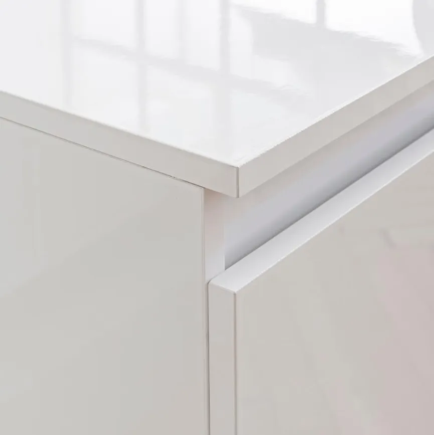 Clearance Kommode Genio Weiß / Hochglanz