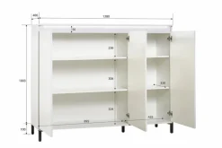 Clearance Kommode Genio Weiß / Hochglanz