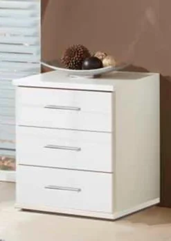 New WIMEX Kommode Malta Weiß / Hochglanz