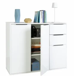 Outlet Composad Kommode Massimo Weiß Hochglanz