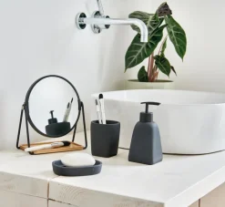 Sale Kosmetikspiegel Ø 17,50 cm, Höhe 20,50 cm Schwarz