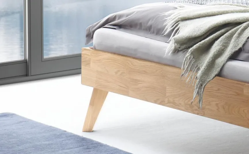 Best HASENA Massivholzbett Ancona 160 x 200 cm Eiche Bianco