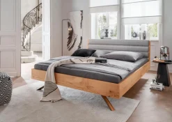 Online G+K Massivholzbett BE-0824 200 x 200 cm Wildeiche