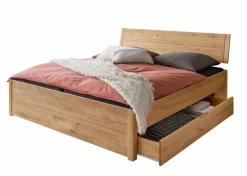 Clearance G+K Massivholzbett BE-0829 180 x 200 cm Braun