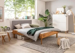 Sale HASENA Massivholzbett Raffaele 140 x 200 cm Wildeiche