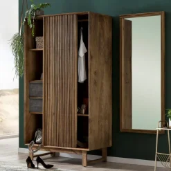 Hot Portobello Mehrzweckschrank Allure Iron Nussbaum