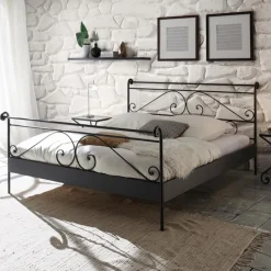 Discount HASENA Metallbett Cerete 180 x 200 cm Anthrazit