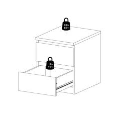 Clearance Tvilum Nachtkommode Naia Cashmere