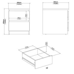 Clearance Tvilum Nachtkommode Naia Cashmere