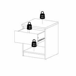 New Tvilum Nachtkommode Naia Cashmere