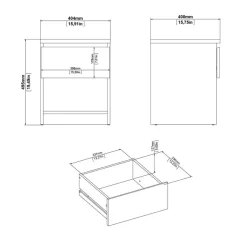 New Tvilum Nachtkommode Naia Cashmere