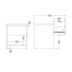 New Tvilum Nachtkommode Naia Cashmere