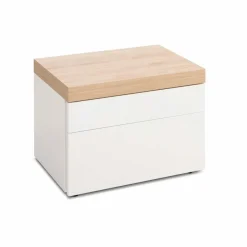Outlet Sormani Nachttisch Brugnera Weiß / Eiche
