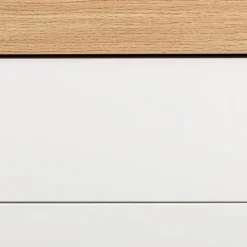 Outlet Sormani Nachttisch Brugnera Weiß / Eiche