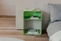 New Metallbude Nachttisch Damio Grün