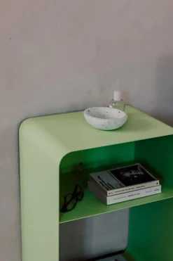 New Metallbude Nachttisch Damio Grün