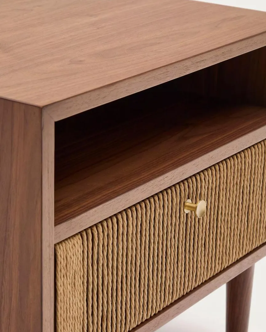 Outlet Kave Home Nachttisch Elan Walnuss