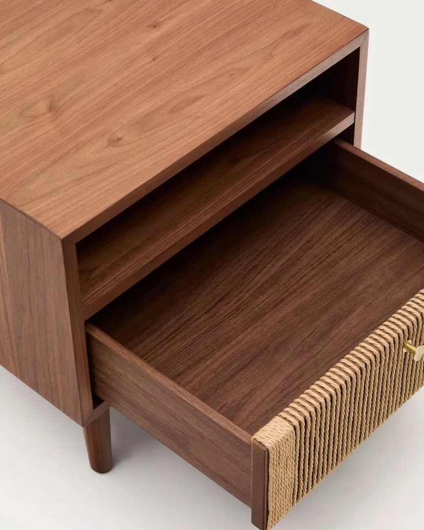 Outlet Kave Home Nachttisch Elan Walnuss