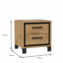 Discount FORTE Nachttisch Farida Eiche