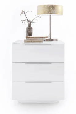Online MCA Nachttisch Nola Weiß / Hochglanz
