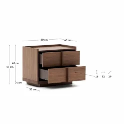 Clearance Kave Home Nachttisch Onix Walnuss