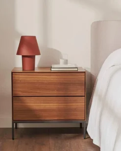 Outlet Kave Home Nachttisch Vedrana Nussbaum