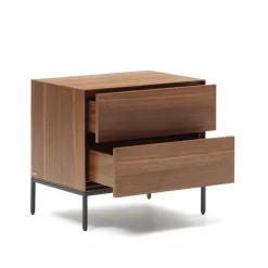 Outlet Kave Home Nachttisch Vedrana Nussbaum