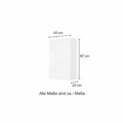 Clearance Held-Möbel Oberschrank Malmö Eiche / Weiß