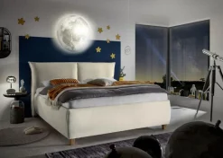 Clearance Polsterbett Axana 180 x 200 cm Grau / Beige