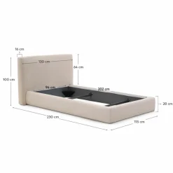 Kave Home Polsterbett Blok 90 x 200 cm