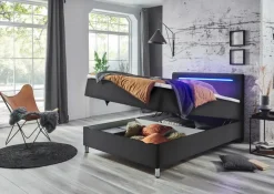 Hot meise.möbel Polsterbett Candela 120 x 200 cm Anthrazit