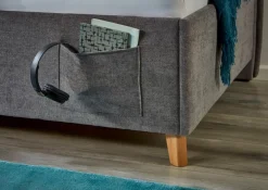 Hot meise.möbel Polsterbett Fun mit Lattenrost Grau