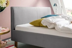 Hot meise.möbel Polsterbett Lena 120 x 200 cm Hellgrau