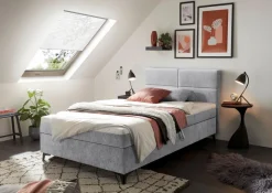 Discount Polsterbett Loano 120 x 200 cm Silber