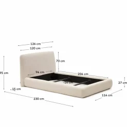 Kave Home Polsterbett Martina 90 x 200 cm