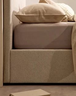 New Kave Home Polsterbett Nahiri 180 x 200 cm Beige