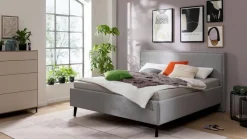 New CASEDO Polsterbett Pinto 180 x 200 cm Silber