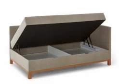 Online meise.möbel Polsterbett Santos 90 x 200 cm Taupe